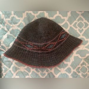 Italian-made Vintage Halper Brothers Wool Blend Bucket Hat Grey Pink small